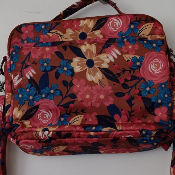 Lug Navigator Tan Floral Crossbody Bag Used - Picture 2 of 8